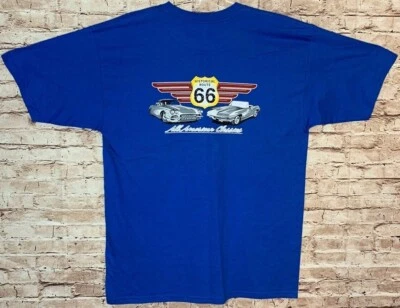 Route 66 TShirt Royal Blue Short Sleeve Sz Lg NWOT - Image 1 of 4
