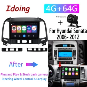 For Hyundai Santa Fe 2006-2012 9" Android 12 Carplay Car Radio Stereo WIFI GPS - Picture 1 of 18