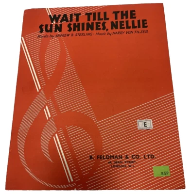 Partituras Wait Till The Sun Shines, Nellie - Sterling/VonTilzer 1905 Foto 1 de 3