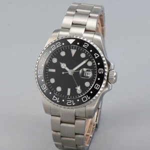 43 mm esfera negra bisel de cerámica cristal de zafiro GMT reloj automático reloj hombre reloj - Imagen 1 de 4