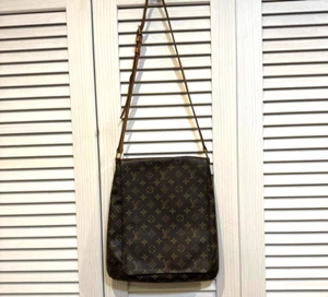 LOUIS VUITTON Musette Salsa GM Shoulder Bag Monogram Canvas Brown M51258 - Picture 1 of 12