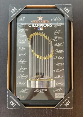 HOUSTON ASTROS HIGHLAND MINT 2017 WORLD SERIES CHAMPIONS SIGNATURE TROPHY PHOTO - Image 1 of 2