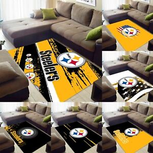Pittsburgh Steelers Rugs Anti-Skid Floor Mat Living Room Bedroom Area Rug Carpet