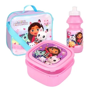 Gabby's Dollhouse Lunch Bag Insulated 3 Piece Set Girls Dreamworks Purple - Picture 1 of 8