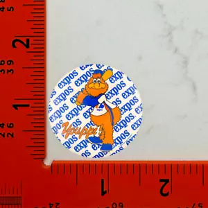 Montreal Expos Youppi Vintage Style Pin Back Button - Picture 1 of 2