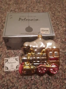 Kurt Adler Polonaise Hand Blown Glass Large Locomotive Ornament Poland - Picture 1 of 4