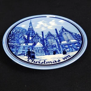 Delft Christmas 1975 Plate Old Church Amsterdam Wall Hanger 6.25" - Picture 1 of 6