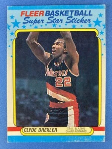Clyde Drexler 1988-89 Fleer #3 Sticker Portland Trail Blazers - Bild 1 von 2