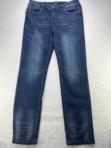 Pantalones de mezclilla Grace In LA para mujer 17 azul elástico 35X33 pierna recta lavado medio - Imagen 1 de 12