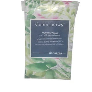 Cuddledown Fiorella 1 Piece White Multi Standard Sham 100% Cotton 400 TC NIP - Picture 1 of 4