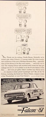 1961 Ford Falcon '61 авто печатная реклама Чарли Браун мультфильм - Изображение 1 из 4