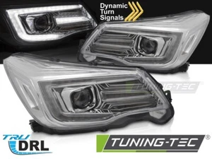 FARI ANTERIORI LED TUBE CROMO DINAMICHE PER SUBARU FORESTER IV 13-18 FANALI - Imagen 1 de 6