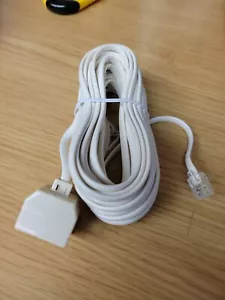 GE 25' Phone Line Cord with Double Jack - Beige - New - Zdjęcie 1 z 5