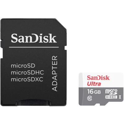 SanDisk 16GB Ultra UHS-I microSDHC Memory Card with SD Adapter - Image 1 of 3