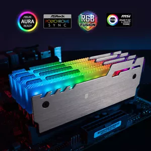 RGB Memory Cooler 5V 3-pin Addressable LED Aluminum Radiator RAM Cooling 2-Pack - Picture 1 of 11