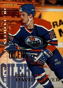 1994-95 Fleer Oilers Hockey Card #74 David Oliver RC