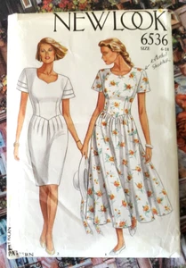 New Look 6536 Wedding, Garden Party Dress Pattern Basque Waist Size 6-18 Uncut - Picture 1 of 3