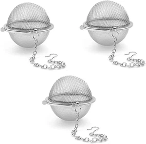 3PCS Stainless Steel Mesh Tea Ball, Extra Fine Mesh Tea Infuser for Loose Leaf T - Picture 1 of 11