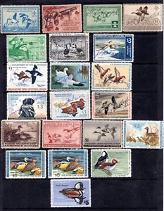 US 1937-1973 FEDERAL DUCK HUNTING COLLECTION OF 21 USED & MINT - Picture 1 of 1