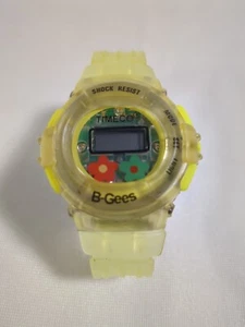 Orologio sportivo digitale vintage Timeco B-Gees Flower Power plastica giallo trasparente - Foto 1 di 7