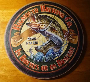 Bass Fishing Lodge Bar Sign – Fisherman Cabin Home Decor Rustic Brewery Tavern - Picture 1 of 3