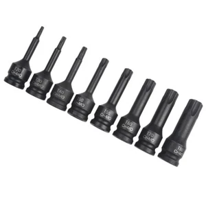 1/2 Inch Drive Impact-Torx Star Bit Socket Sets T20 T30 T40  T50 T55 T60 T70 T80 - Picture 1 of 5