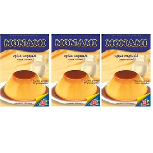 MONAMI Crema Caramelo Polvo Mezcla y Caramelo Líquido - 3 Paquetes de 120g - Imagen 1 de 1