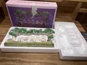 Quintet of Swinging Bunnies Scene w/ Easter Spring Theme Decor Table Display - Picture 1 of 11