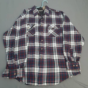 Camisa De Colección Northwest Azul Para Hombres XL Azul Rojo Blanco Franela Acrílica a Cuadros Informal - Imagen 1 de 11