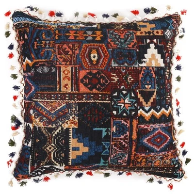 Funda Almohada Decorativa Boho con Borla Colorido Bohemio Copetudo Pillo... Foto 1 de 4