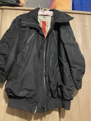 BURBERRY LADIES BLACK PUFFER JACKET with Hidden Hood (UK 10 - oversized) - Image 1 of 4
