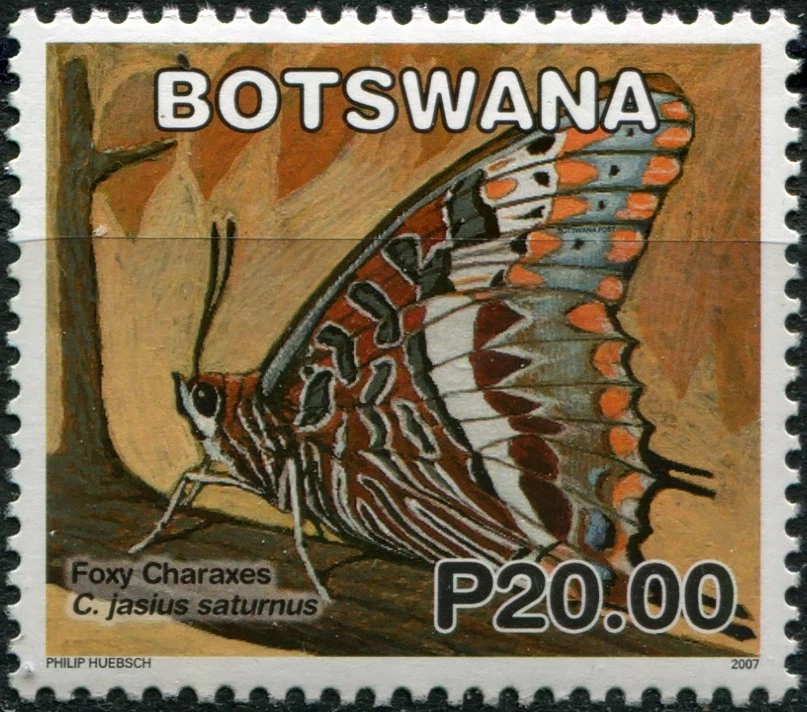Botswana 2007. Butterflies - Foxy Charaxes (MNH OG **) Stamp - Image 1 of 1