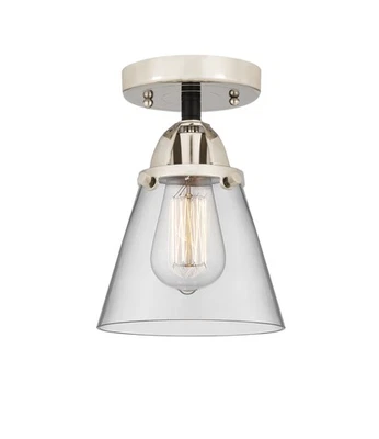Innovations Lighting 288-1C-9-6 Cone Semi-Flush Cone 6"W - Black - Image 1 of 4