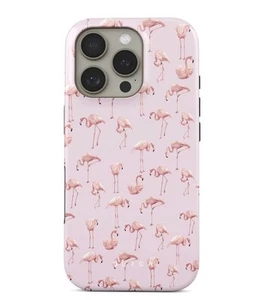Burga Case iPhone 16 Pro Max Pink flamingos 🦩 Print New - Photo 1 sur 4