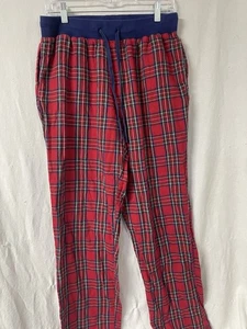 LL Bean Pajama Pants Red Plaid Flannel M- Tall Lounge Pants Unisex ￼ - Picture 1 of 4