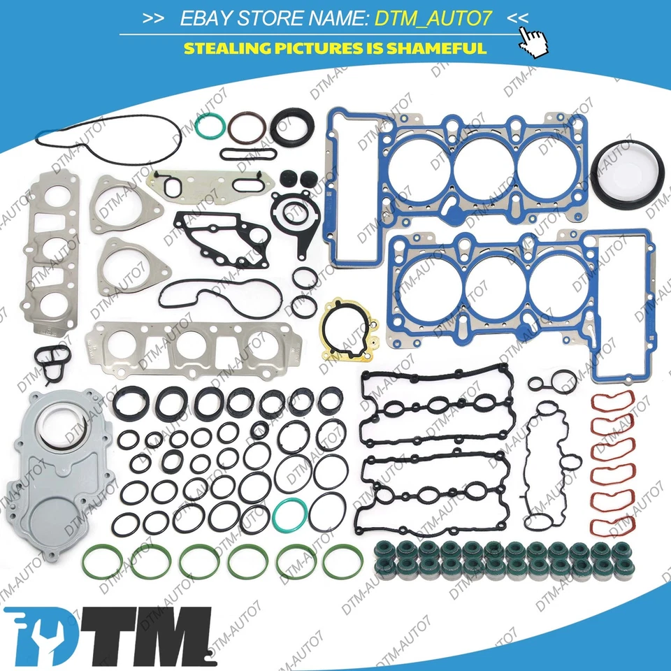 Juego de juntas de cubierta de válvula de culata de motor para AUDI Q7 S4 S5 3.0 TFSI Foto 1 de 4