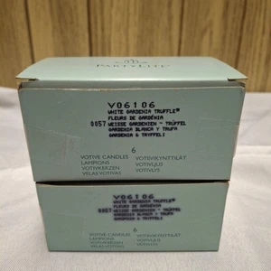 PartyLite White Gardenia Trüffel 2 Schachteln Votivkerzen Neu im Karton 6 Stück  - Bild 1 von 7