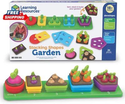 Recursos de aprendizaje apilamiento formas jardín, habilidades motoras finas, apilamiento y clasificación Foto 1 de 4