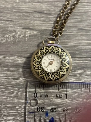 Reloj Bolsillo Colgante Lady Nelson Vintage Hecho en Suiza Mecánico Foto 1 de 4