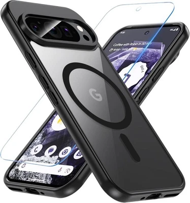 Case For Google Pixel 10 Pro XL / 9A Magsafe Ring Phone Cover & Screen Protector - Image 1 of 4