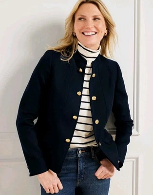 Chaqueta Militar Talbots Azul Marino Botones Dorados Talla 8 Foto 1 de 4