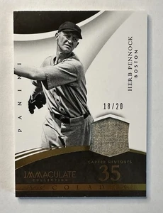 2015 Panini Immaculate Accolades Game Used Relic HERB PENNOCK #5 Patch /20 - Picture 1 of 2