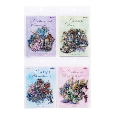 20Pcs Flower Candles Holographic Stickers Journal Planner Scrapbooking Collage - Image 1 of 4