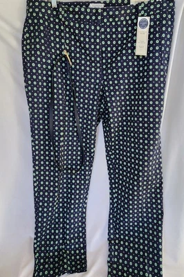 Pantalones para mujer Charter Club adelgazantes hasta el tobillo azul verde talla 18 nuevos con etiquetas Foto 1 de 4