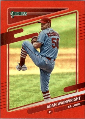 2021 Donruss Holo Red #137 Adam Wainwright - BB - Image 1 of 2