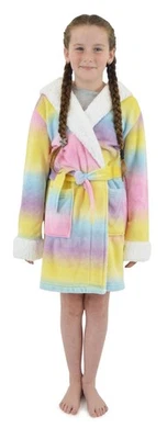 Bata de unicornio arco iris con capucha i-Smalls para niñas Foto 1 de 4