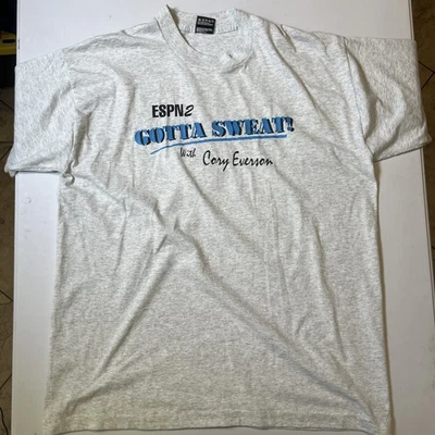 Camisa vintage de una sola puntada ESPN2 Gotta Sweat Cory Everson XL Foto 1 de 4