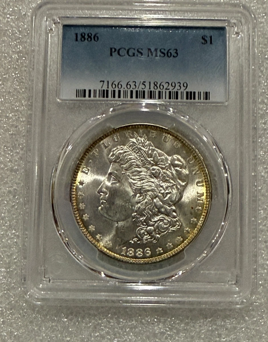 アメリカ モルガンダラー銀貨1886 MS-63 PCGS アメリカ】1ドル 銀貨