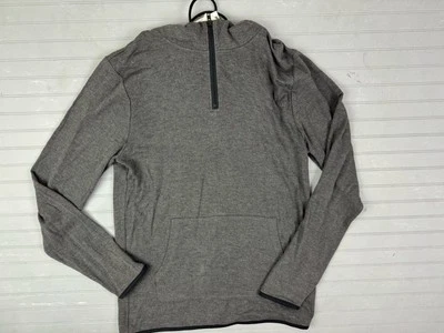 Threads 4 Thought Size S Mens Hoodie Light Weight Gray1/4 Zip Pullover - Image 1 of 4