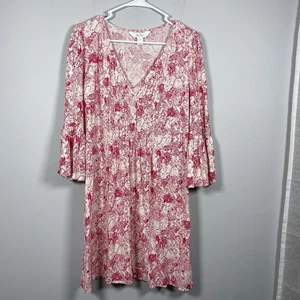 Lilly Pulitzer Danika Tunic Dress Raspberry Rouge Animal Magnetism Women's Sz 12 - Picture 1 of 8